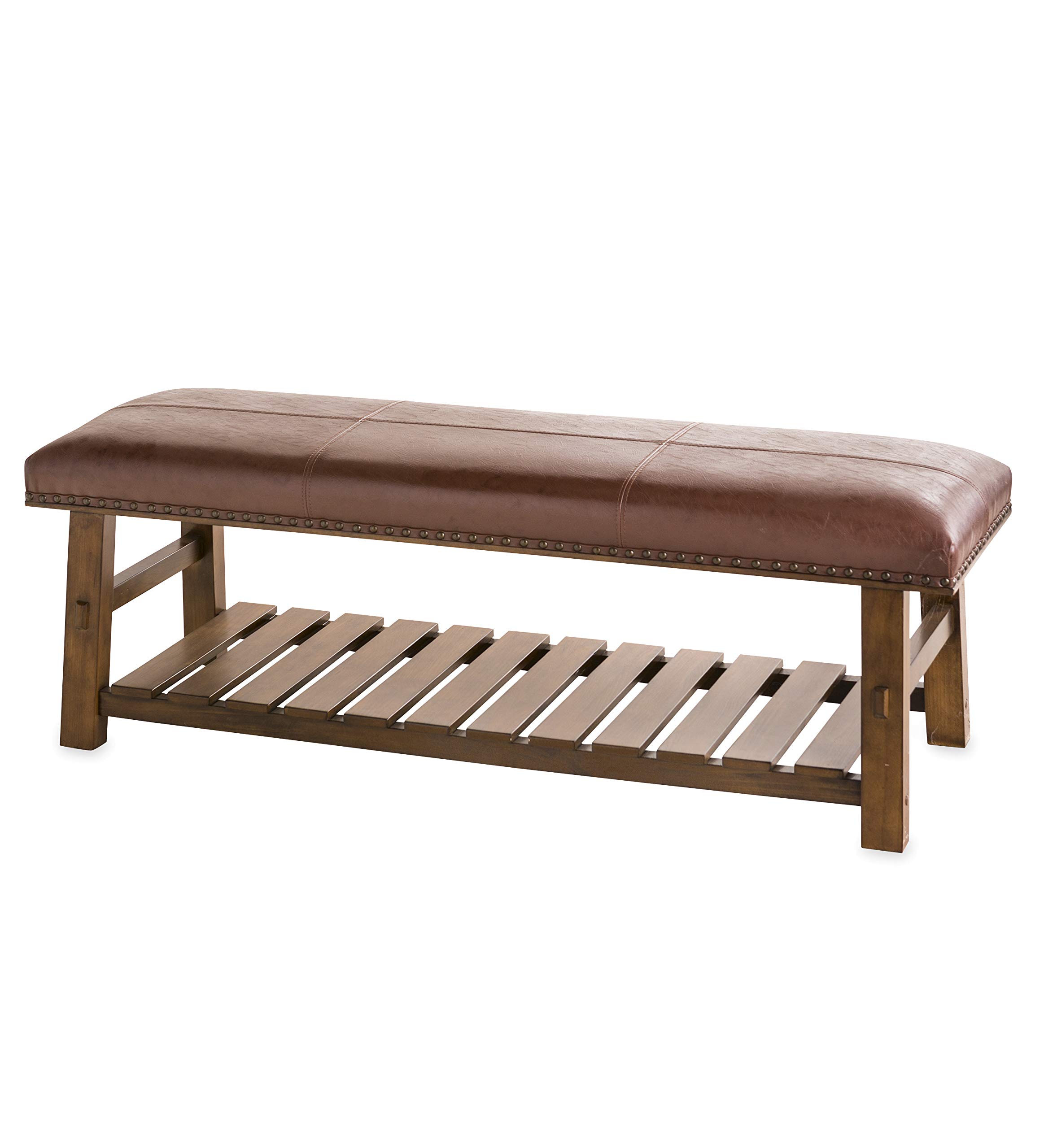Amazon.com: Plow & Hearth Canyon Bonded Brown Leather Upholstery